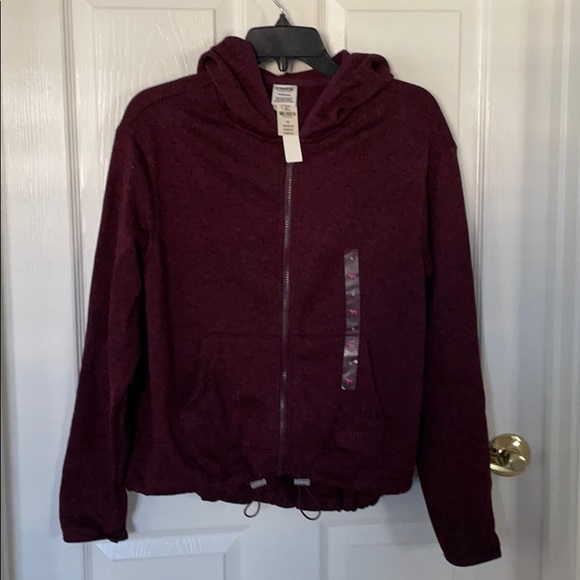 New VS PINK Sweater Knit High-Low Full Zip Hoodie - Picture 3 of 7